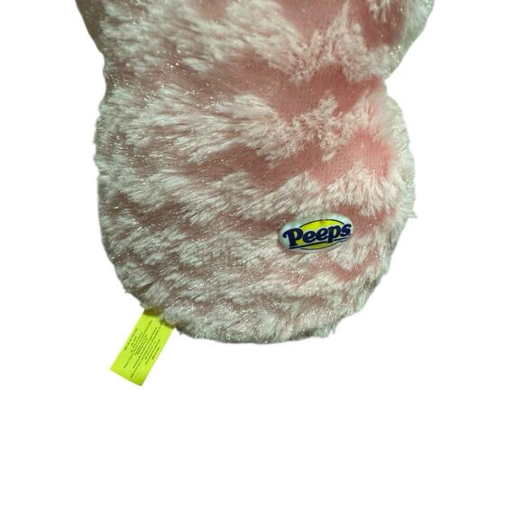 Peeps Plush 9" Pink Chevron Sparkle Plush Bunny Great for your Easter Basket NWT - Picture 5 of 8